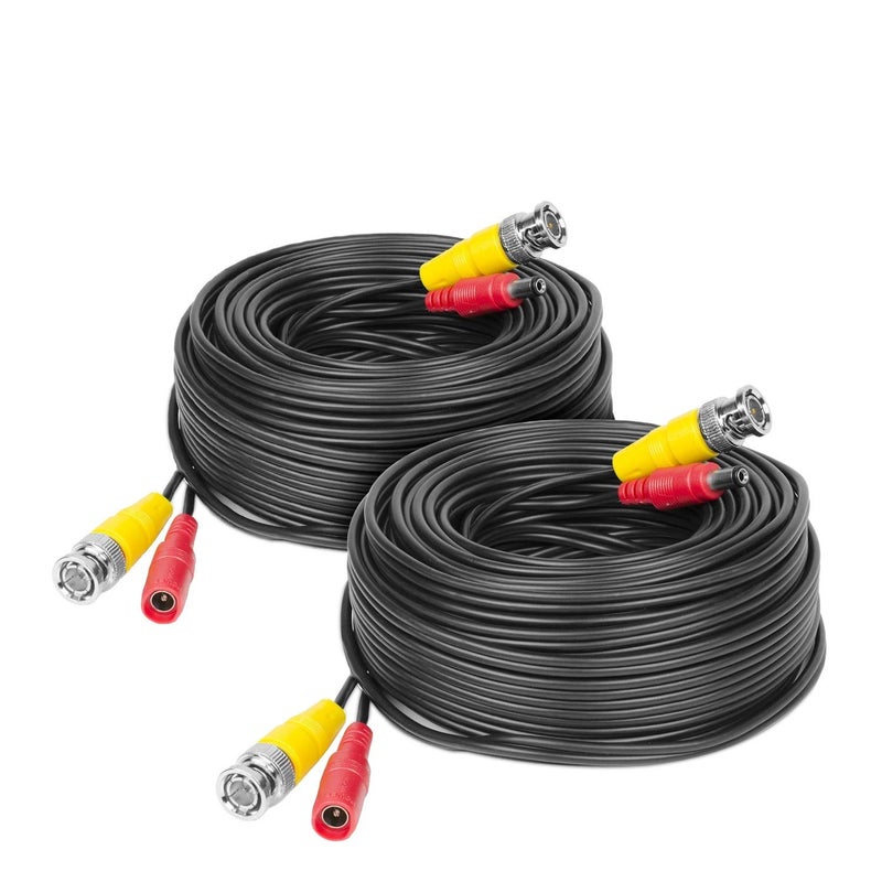 Amcrest 2-Pack 4K Security Camera Cable - 100FT BNC, All-in-One Video & Power for HDCVI, HDTVI, Analog, DVR - Image 1